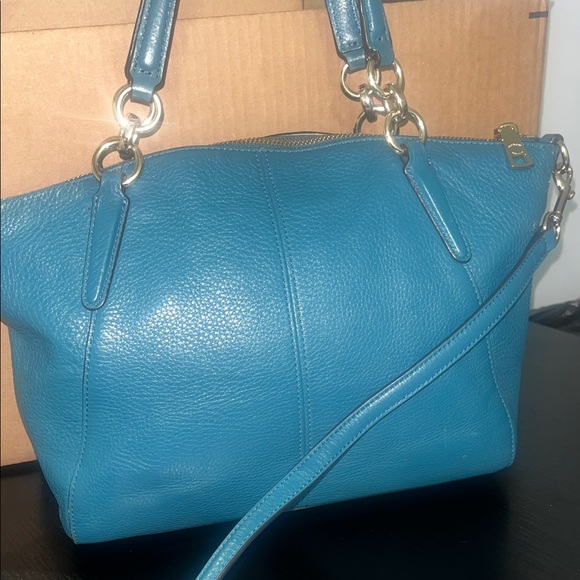 Coach Blue Leather Shoulder Bag - Picture 8 of 14